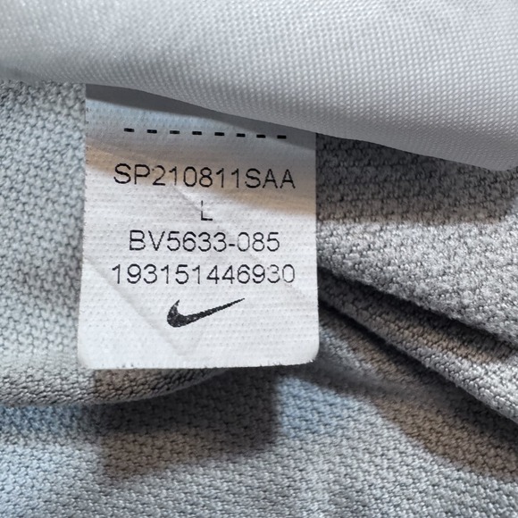 Nike Pro Dri-Fit Shirt Mens Large Gray Slim Fit Run Athletic Tee BV5633-085 Top‎ - Picture 10 of 11